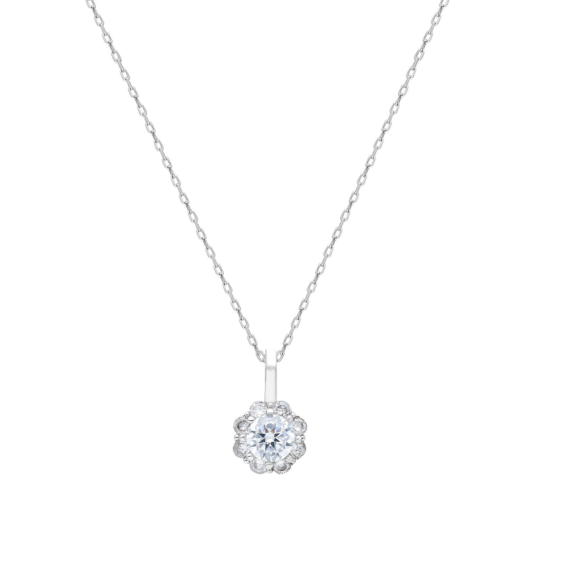 925k Sterling Silver Solitaire Necklace