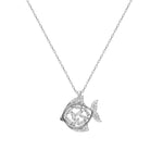925k Sterling Silver Fish Necklace