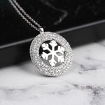 925k Sterling Silver Snowflake Necklace