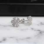 925k Sterling Silver Snowflake Earring