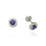 925k Sterling Silver Round Anthurage Earring