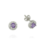 925k Sterling Silver Round Anthurage Earring