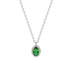 925k Sterling Silver Oval Anthurage Necklace