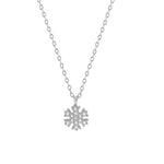 925k Sterling Silver Snowflake Necklace - alternate view 2