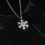 925k Sterling Silver Snowflake Necklace