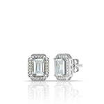 925k Sterling Silver Baget Pave Earring