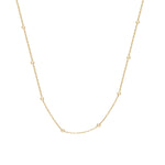 14k Solid Gold 42cm Ball Force Chain Necklace
