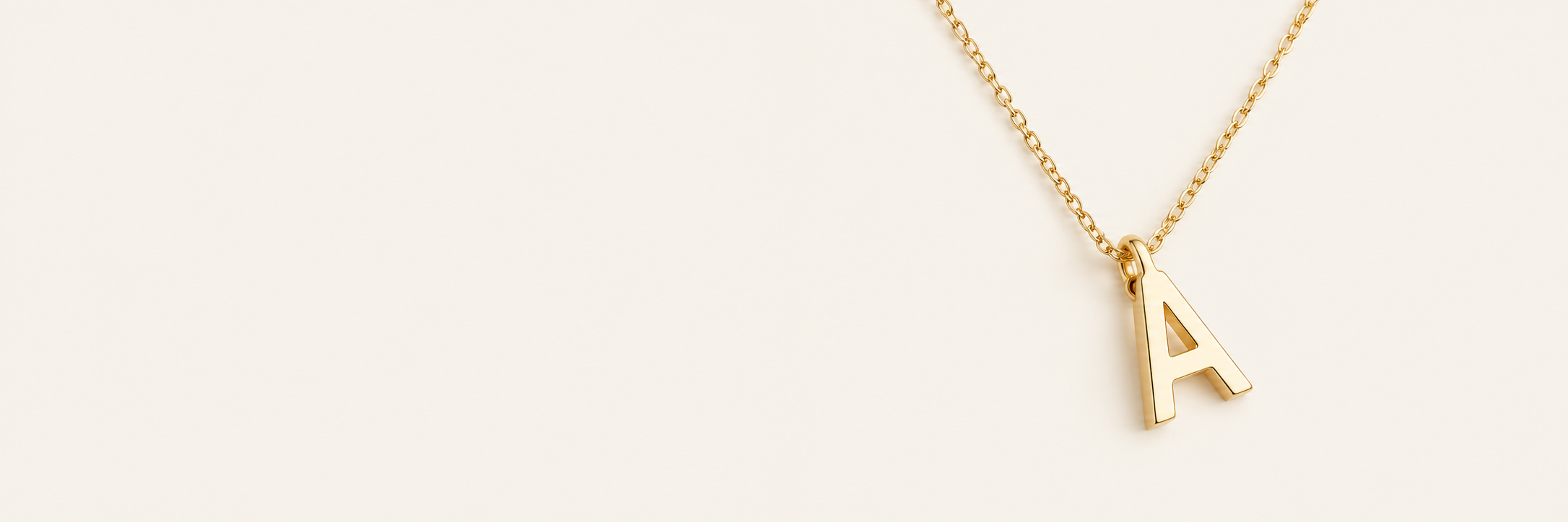 Sterling Silver Initial Necklaces — jewellery illustration