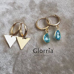 14k Solid Gold Drop Earring - alternate view 2