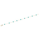 14k Solid Gold Turquoise Bracelet - alternate view 4