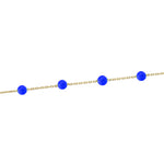 14k Solid Gold Lapis Pave Bracelet - alternate view 2