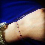 14k Solid Gold Lapis Pave Bracelet - alternate view 4