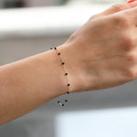 14k Solid Gold Onyx Pave Bracelet
