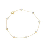 14k Solid Gold Rows Bracelet