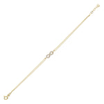 14k Solid Gold Infinity Bracelet - alternate view 2
