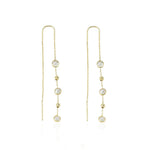 14k Solid Gold Pave Earring