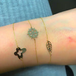 14k Solid Gold Leaf Bracelet - alternate view 2