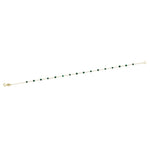 14k Solid Gold Jade Pave Bracelet - alternate view 3