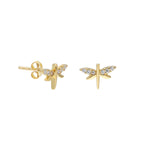 14k Solid Gold Angel Earring