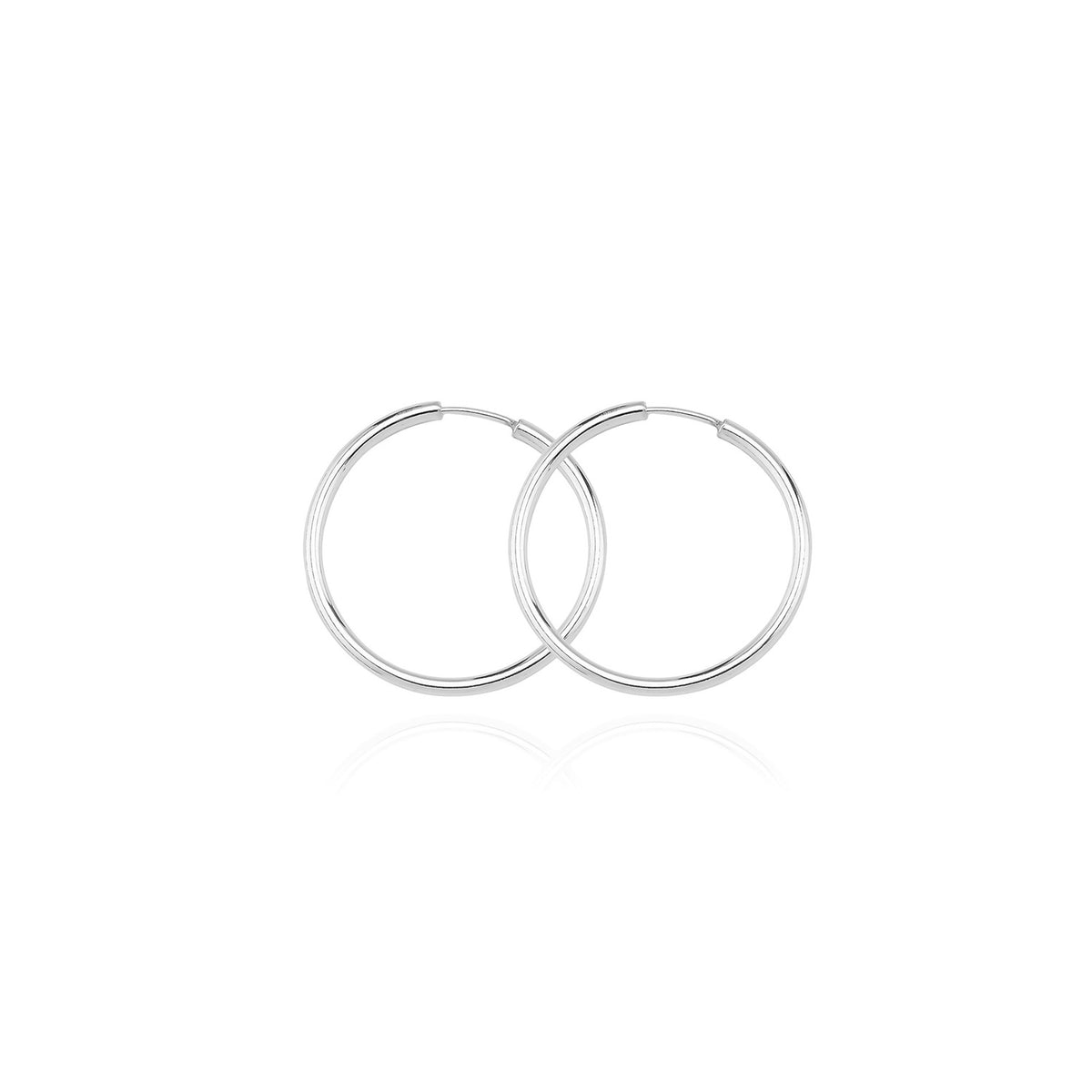 925k Sterling Silver 1 cm Circle Earring