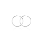 925k Sterling Silver 1 cm Circle Earring