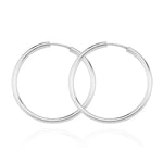 925k Sterling Silver 4,5 cm Circle Earring