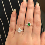 925k Sterling Silver Drop Anthurage Ring - alternate view 2