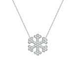 925k Sterling Silver Snowflake Necklace - alternate view 2