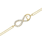 14k Solid Gold Infinity Bracelet