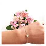 14k Solid Gold Sun Bracelet