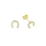 14k Solid Gold Horseshoe Earring