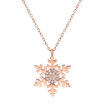 925k Sterling Silver Snowflake Necklace