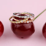 925k Sterling Silver Five Stone Ring - alternate view 4