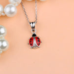 925k Sterling Silver Ladybug Necklace