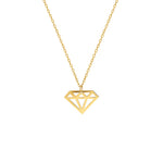 14k Solid Gold Diamond Cut Necklace - alternate view 2