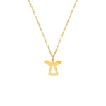 14k Solid Gold Angel Necklace