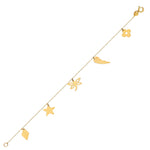 14k Solid Gold Luck Bracelet