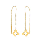 14k Solid Gold Butterfly Earring