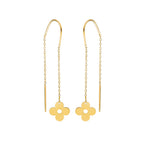14k Solid Gold Flower Earring