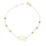 14k Solid Gold Dorika Lotus Flower Bracelet