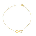 14k Solid Gold Infinity Bracelet