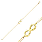 14k Solid Gold Infinity Bracelet