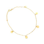 14k Solid Gold Plate Anklet
