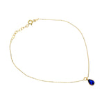 14k Solid Gold Drop Anklet