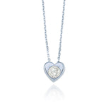 925k Sterling Silver Heart Necklace