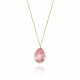 Glorria 14k Solid Gold Drop Necklace, Watch Gift Set