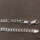 Glorria 925k Sterling Silver Engraved Mens Bracelet