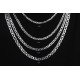 Glorria 925k Sterling Silver 4mm Mariner Chain Necklace