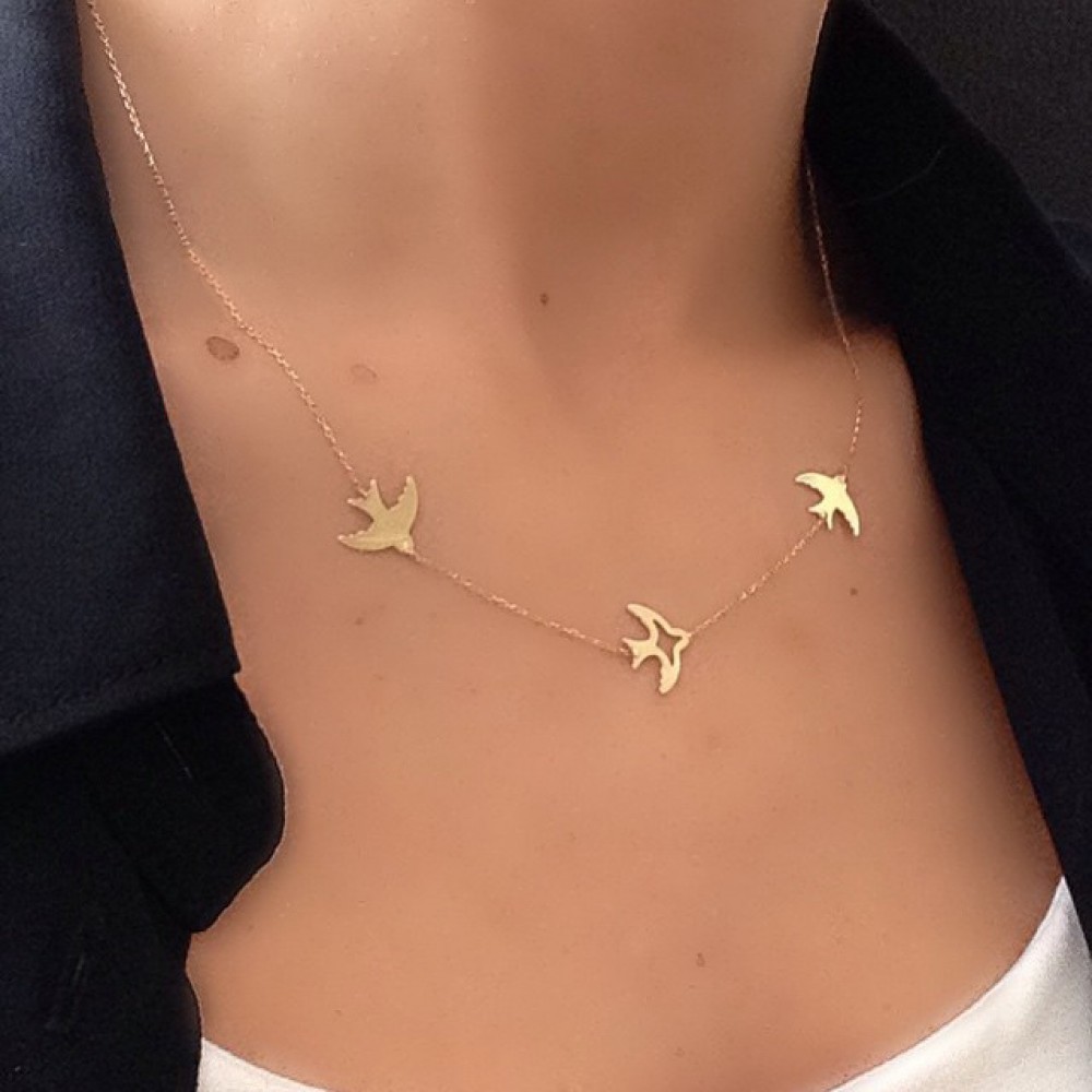 Glorria Ankle Bird Necklace