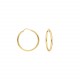Glorria 14k Solid Gold 1,5 cm Hoop Earrings